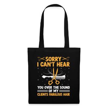 Coiffeur Coiffeur Coiffeur Coiffure Coiffure - Sac en tissu - noir - Devant