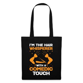 Coiffeur Coiffeur Coiffeur Coiffure Coiffure - Sac en tissu - noir - Devant