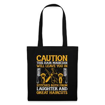 Coiffeur Coiffeur Coiffeur Coiffure Coiffure - Sac en tissu - noir - Devant