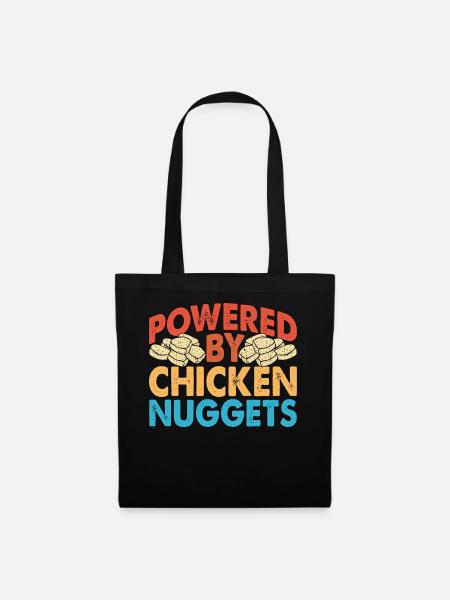 Chicken Nuggets - Stoffbeutel - Schwarz