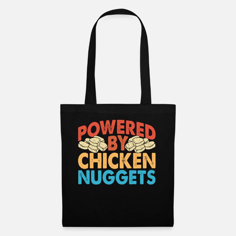 Chicken Nuggets - Stoffbeutel - Schwarz