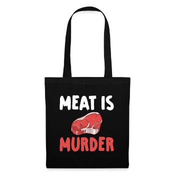 Meat is Murder Veggie Lover Vegan - Tote Bag - black - Front