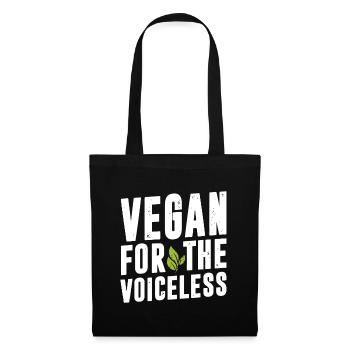 Vegan Veganism Vegetable - Vegan For The Voiceless - Tote Bag - black - Front