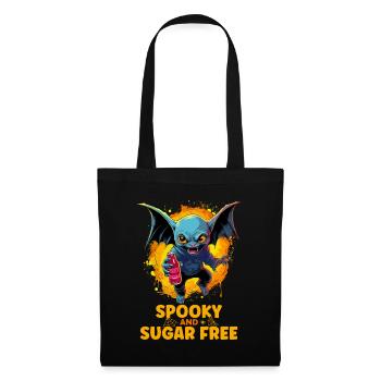 Diabetiker Halloween Fledermaus Kostüm Spooky & - Stoffbeutel - Schwarz - Vorne