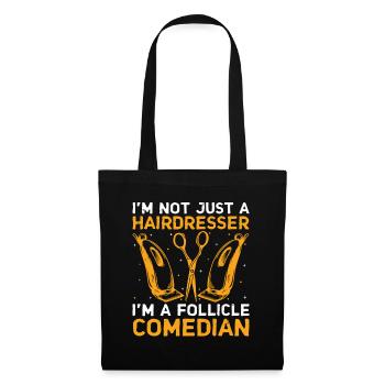Coiffeur Coiffeur Coiffeur Coiffure Coiffure - Sac en tissu - noir - Devant