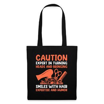 Coiffeur Coiffeur Coiffeur Coiffure Coiffure - Sac en tissu - noir - Devant