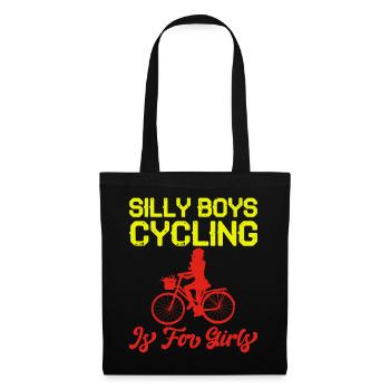 Bicyclette Femmes drôle de dicton - Sac en tissu - noir - Devant