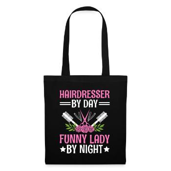 Coiffeur Coiffeur Coiffeur Coiffure Coiffure - Sac en tissu - noir - Devant