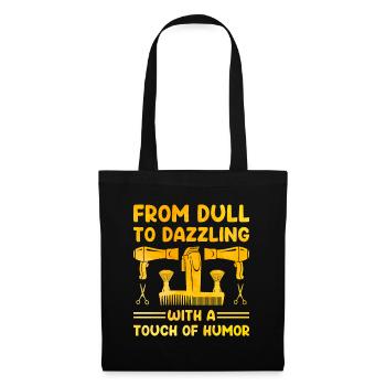 Coiffeur Coiffeur Coiffeur Coiffure Coiffure - Sac en tissu - noir - Devant
