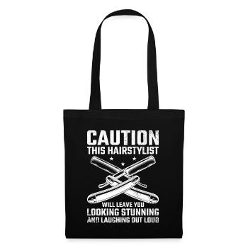 Coiffeur Coiffeur Coiffeur Coiffure Coiffure - Sac en tissu - noir - Devant