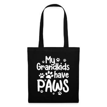 My Grandkids Have Paws Funny Dog Cat Grandma - Tote Bag - black - Front