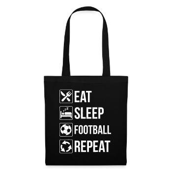Eat Sleep Football Repeat - Tote Bag - black - Front