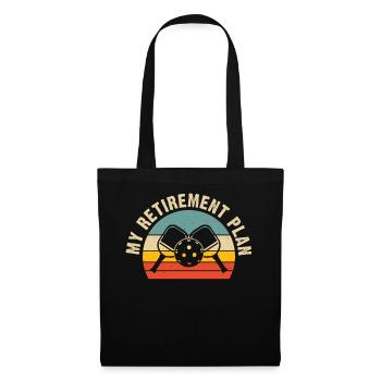 Pickleball - Sac en tissu - noir - Devant