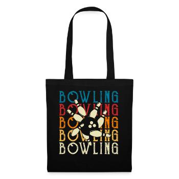 Bowling - Stoffbeutel - Schwarz - Vorne