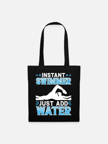 Schwimmen Schwimmer - Stoffbeutel - Schwarz
