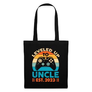 Leveled Up To Uncle 2023, Funny New Great Uncle - Tote Bag - black - Front