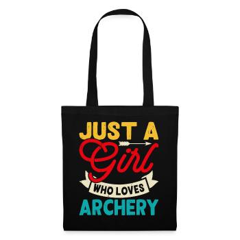 Archer de tir à l’arc - Sac en tissu - noir - Devant