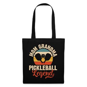 Pickleball - Sac en tissu - noir - Devant