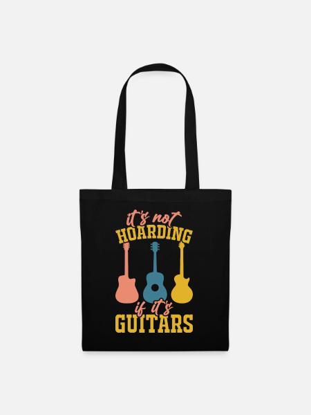 Gitarre Gitarrist - Stoffbeutel - Schwarz