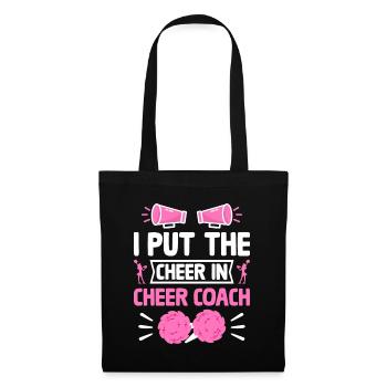 Cheerleading Coach Cheer Coach Cheerleader Cheer T - Stoffbeutel - Schwarz - Vorne