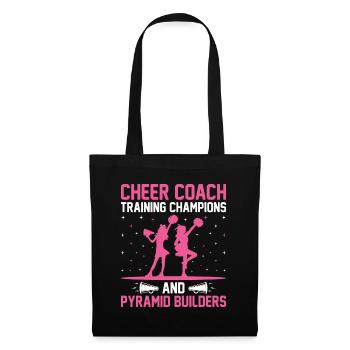 Cheerleading Coach Cheer Coach Cheerleader Cheer T - Stoffbeutel - Schwarz - Vorne