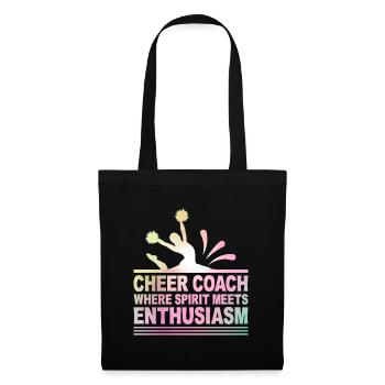 Cheerleading Coach Cheer Coach Cheerleader Cheer T - Tote Bag - black - Front