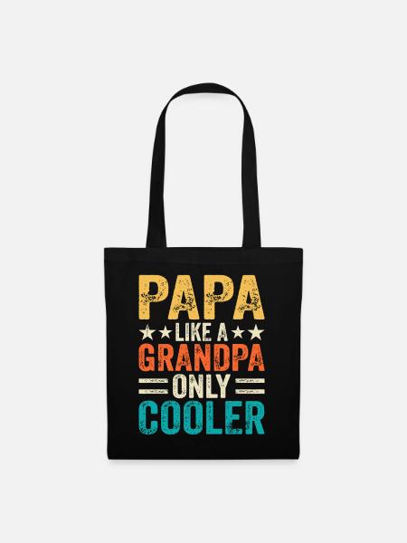 Papa opa - Stoffbeutel - Schwarz