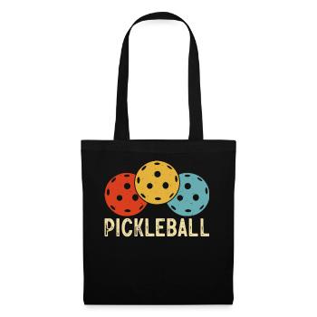 Pickleball - Sac en tissu - noir - Devant