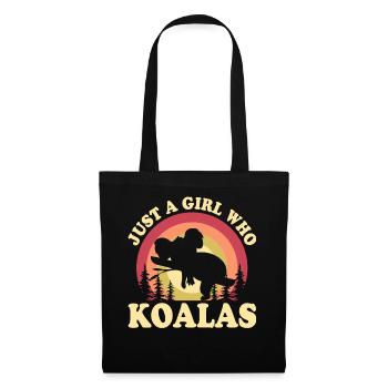 Koala - Stoffbeutel - Schwarz - Vorne