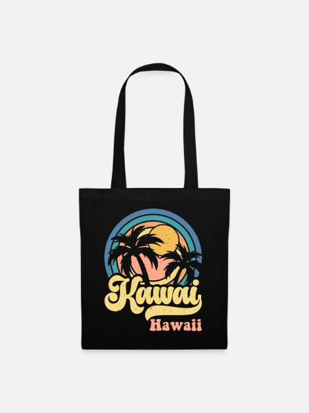 Hawaii - Stoffbeutel - Schwarz