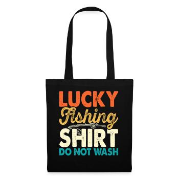Chemise de pêche porte-bonheur - Sac en tissu - noir - Devant