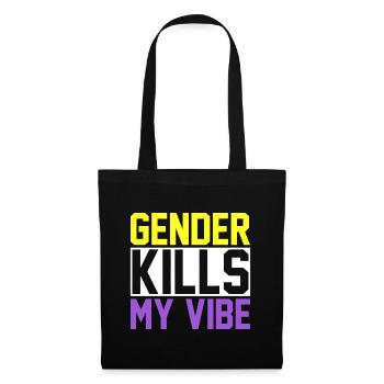 LGBT Pride Month Nonbinary Nongender Genderfluid - Tote Bag - black - Front