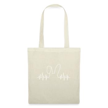 Bunny Heartbeat Lapin Lapin Amoureux Jour de Pâques - Sac en tissu - nature - Devant