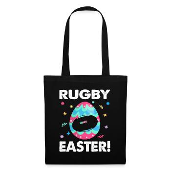 Fun Colors Egg Rugby Player Rugby Lover Easter Day - Sac en tissu - noir - Devant