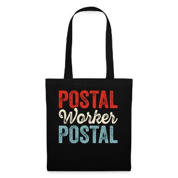 Briefträger Postbote - Stoffbeutel - Schwarz - Vorne