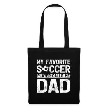 Mon joueur de football préféré m’appelle papa - Sac en tissu - noir - Devant