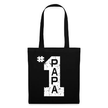 Papa numéro un 1 Grand-père Fête des pères - Sac en tissu - noir - Devant