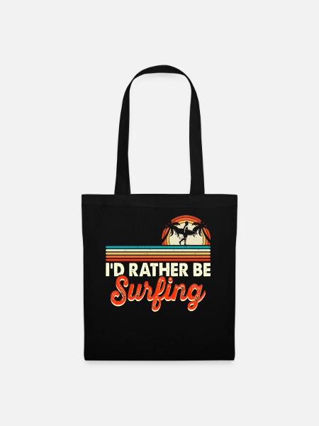Surfer Surf - Sac en tissu - noir