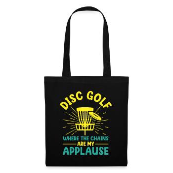 Disc Golf Player Disc Golfer Frisbee Player Par Pu - Stoffbeutel - Schwarz - Vorne