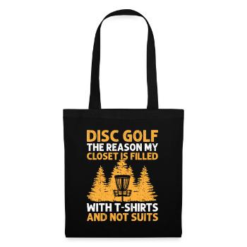 Disc Golf Player Disc Golfer Frisbee Player Par Pu - Sac en tissu - noir - Devant