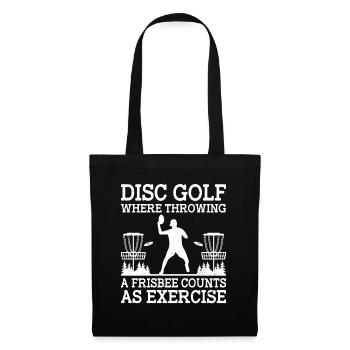 Disc Golf Player Disc Golfer Frisbee Player Par Pu - Stoffbeutel - Schwarz - Vorne