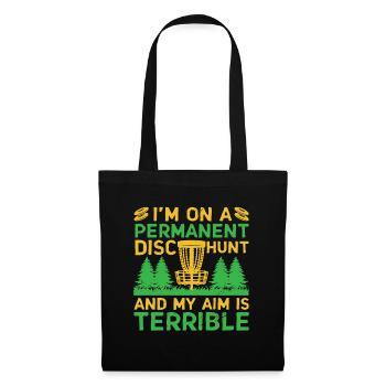 Disc Golf Player Disc Golfer Frisbee Player Par Pu - Stoffbeutel - Schwarz - Vorne