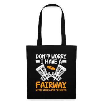 Disc Golf Player Disc Golfer Frisbee Player Par Pu - Sac en tissu - noir - Devant
