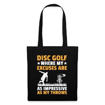 Disc Golf Player Disc Golfer Frisbee Player Par Pu - Stoffbeutel - Schwarz - Vorne