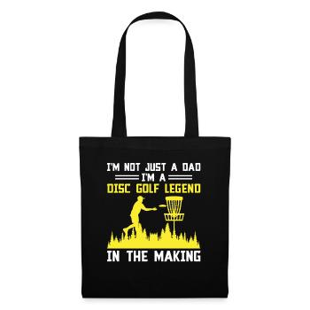 Disc Golf Player Disc Golfer Frisbee Player Par Pu - Stoffbeutel - Schwarz - Vorne