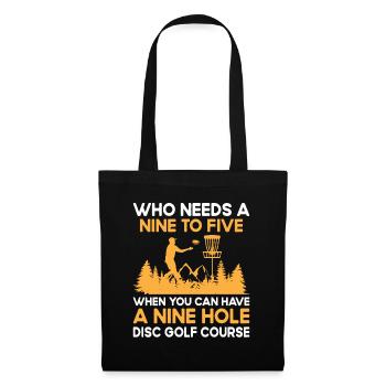 Disc Golf Player Disc Golfer Frisbee Player Par Pu - Stoffbeutel - Schwarz - Vorne