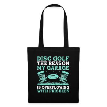 Disc Golf Player Disc Golfer Frisbee Player Par Pu - Stoffbeutel - Schwarz - Vorne