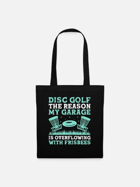 Disc Golf Player Disc Golfer Frisbee Player Par Pu - Stoffbeutel - Schwarz