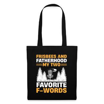 Disc Golf Player Disc Golfer Frisbee Player Par Pu - Stoffbeutel - Schwarz - Vorne
