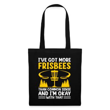 Disc Golf Player Disc Golfer Frisbee Player Par Pu - Stoffbeutel - Schwarz - Vorne